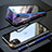 Handyhülle Hülle Luxus Aluminium Metall Rahmen Spiegel 360 Grad Tasche M08 für Apple iPhone 11 Blau