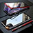 Handyhülle Hülle Luxus Aluminium Metall Rahmen Spiegel 360 Grad Tasche M08 für Apple iPhone 11 Rot