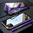 Handyhülle Hülle Luxus Aluminium Metall Rahmen Spiegel 360 Grad Tasche M08 für Apple iPhone 11 Violett