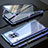 Handyhülle Hülle Luxus Aluminium Metall Rahmen Spiegel 360 Grad Tasche M08 für Huawei Mate 30 5G Blau