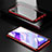Handyhülle Hülle Luxus Aluminium Metall Rahmen Spiegel 360 Grad Tasche M09 für Huawei Honor 9X Rot