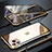 Handyhülle Hülle Luxus Aluminium Metall Rahmen Spiegel 360 Grad Tasche M10 für Apple iPhone 11 Pro Max Gold