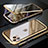 Handyhülle Hülle Luxus Aluminium Metall Rahmen Spiegel 360 Grad Tasche M11 für Apple iPhone 11 Pro Max Gold