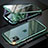 Handyhülle Hülle Luxus Aluminium Metall Rahmen Spiegel 360 Grad Tasche M11 für Apple iPhone 11 Pro Max Grün