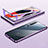 Handyhülle Hülle Luxus Aluminium Metall Rahmen Spiegel 360 Grad Tasche M11 für Xiaomi Mi 10 Violett