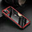 Handyhülle Hülle Luxus Aluminium Metall Rahmen Spiegel 360 Grad Tasche T03 für Apple iPhone 11 Pro Rot