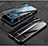Handyhülle Hülle Luxus Aluminium Metall Rahmen Spiegel 360 Grad Tasche T03 für Huawei Honor 20 Pro Schwarz