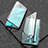 Handyhülle Hülle Luxus Aluminium Metall Rahmen Spiegel 360 Grad Tasche T03 für Oppo K1 Schwarz