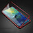 Handyhülle Hülle Luxus Aluminium Metall Rahmen Spiegel 360 Grad Tasche T05 für Huawei Mate 20 Rot