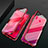 Handyhülle Hülle Luxus Aluminium Metall Rahmen Spiegel 360 Grad Tasche T06 für Huawei P30 Lite Rot