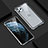 Handyhülle Hülle Luxus Aluminium Metall Rahmen Spiegel 360 Grad Tasche T07 für Apple iPhone 11 Pro Max Silber