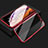 Handyhülle Hülle Luxus Aluminium Metall Rahmen Spiegel 360 Grad Tasche T08 für Apple iPhone 11 Rot