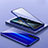 Handyhülle Hülle Luxus Aluminium Metall Rahmen Spiegel 360 Grad Tasche T10 für Huawei Honor 20S Blau