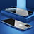 Handyhülle Hülle Luxus Aluminium Metall Rahmen Spiegel 360 Grad Tasche T11 für Apple iPhone 11 Pro Max Blau