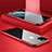 Handyhülle Hülle Luxus Aluminium Metall Rahmen Spiegel 360 Grad Tasche T11 für Apple iPhone 11 Pro Max Rot