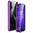 Handyhülle Hülle Luxus Aluminium Metall Rahmen Spiegel 360 Grad Tasche T11 für Huawei Honor 20 Violett