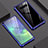 Handyhülle Hülle Luxus Aluminium Metall Rahmen Spiegel Tasche A01 für Samsung Galaxy S10 5G Blau