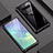 Handyhülle Hülle Luxus Aluminium Metall Rahmen Spiegel Tasche A01 für Samsung Galaxy S10 5G Schwarz