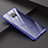 Handyhülle Hülle Luxus Aluminium Metall Rahmen Spiegel Tasche für Huawei Mate 20 X 5G Blau