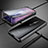 Handyhülle Hülle Luxus Aluminium Metall Rahmen Spiegel Tasche für OnePlus 7 Pro Schwarz