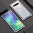 Handyhülle Hülle Luxus Aluminium Metall Rahmen Spiegel Tasche für Samsung Galaxy S10 Plus Silber