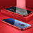Handyhülle Hülle Luxus Aluminium Metall Rahmen Spiegel Tasche M01 für Huawei Mate 20 Rot