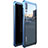 Handyhülle Hülle Luxus Aluminium Metall Rahmen Spiegel Tasche M03 für Huawei P20 Pro Blau