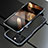 Handyhülle Hülle Luxus Aluminium Metall Rahmen Tasche A01 für Apple iPhone 14 Pro Max Grau