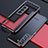 Handyhülle Hülle Luxus Aluminium Metall Rahmen Tasche A02 für Samsung Galaxy S21 5G Rot und Schwarz