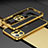 Handyhülle Hülle Luxus Aluminium Metall Rahmen Tasche A03 für Apple iPhone 14 Pro Max Gold
