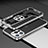 Handyhülle Hülle Luxus Aluminium Metall Rahmen Tasche A03 für Apple iPhone 14 Pro Max Silber