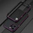 Handyhülle Hülle Luxus Aluminium Metall Rahmen Tasche für Apple iPhone 13 Pro Violett