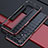 Handyhülle Hülle Luxus Aluminium Metall Rahmen Tasche für Realme X3 SuperZoom Rot und Schwarz