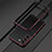 Handyhülle Hülle Luxus Aluminium Metall Rahmen Tasche für Samsung Galaxy S21 FE 5G Rot und Schwarz