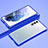 Handyhülle Hülle Luxus Aluminium Metall Rahmen Tasche für Samsung Galaxy S21 Plus 5G Blau
