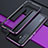 Handyhülle Hülle Luxus Aluminium Metall Rahmen Tasche für Vivo X50 5G Violett und Schwarz