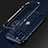 Handyhülle Hülle Luxus Aluminium Metall Rahmen Tasche N01 für Apple iPhone 12 Pro Max Blau