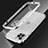 Handyhülle Hülle Luxus Aluminium Metall Rahmen Tasche N01 für Apple iPhone 12 Pro Max Silber