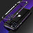 Handyhülle Hülle Luxus Aluminium Metall Rahmen Tasche N01 für Apple iPhone 12 Pro Max Violett