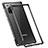 Handyhülle Hülle Luxus Aluminium Metall Rahmen Tasche N01 für Samsung Galaxy Note 20 5G Schwarz