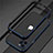 Handyhülle Hülle Luxus Aluminium Metall Rahmen Tasche N02 für Apple iPhone 12 Pro Max Blau und Schwarz