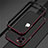 Handyhülle Hülle Luxus Aluminium Metall Rahmen Tasche N02 für Apple iPhone 12 Pro Max Rot und Schwarz