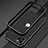 Handyhülle Hülle Luxus Aluminium Metall Rahmen Tasche N02 für Apple iPhone 12 Pro Max Silber und Schwarz
