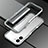 Handyhülle Hülle Luxus Aluminium Metall Rahmen Tasche N02 für Apple iPhone 12 Silber