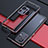 Handyhülle Hülle Luxus Aluminium Metall Rahmen Tasche S01 für Xiaomi Mi Mix 4 5G Rot und Schwarz