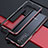Handyhülle Hülle Luxus Aluminium Metall Rahmen Tasche T01 für Huawei Honor X10 5G Rot und Schwarz
