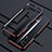 Handyhülle Hülle Luxus Aluminium Metall Rahmen Tasche T01 für Huawei Nova 5T Rot und Schwarz