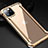 Handyhülle Hülle Luxus Aluminium Metall Rahmen Tasche T02 für Apple iPhone 11 Pro Max Gold
