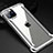 Handyhülle Hülle Luxus Aluminium Metall Rahmen Tasche T02 für Apple iPhone 11 Pro Max Silber