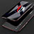 Handyhülle Hülle Luxus Aluminium Metall Rahmen Tasche T02 für Huawei P20 Pro Rot und Schwarz
